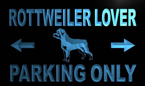 Rottweiler Lover Parking Only Neon Light Sign